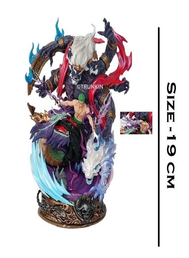 Trunkin One Piece Roronoa Zoro Demon Dragon god The Mythological Asura 20cm Action Figure - Image 5